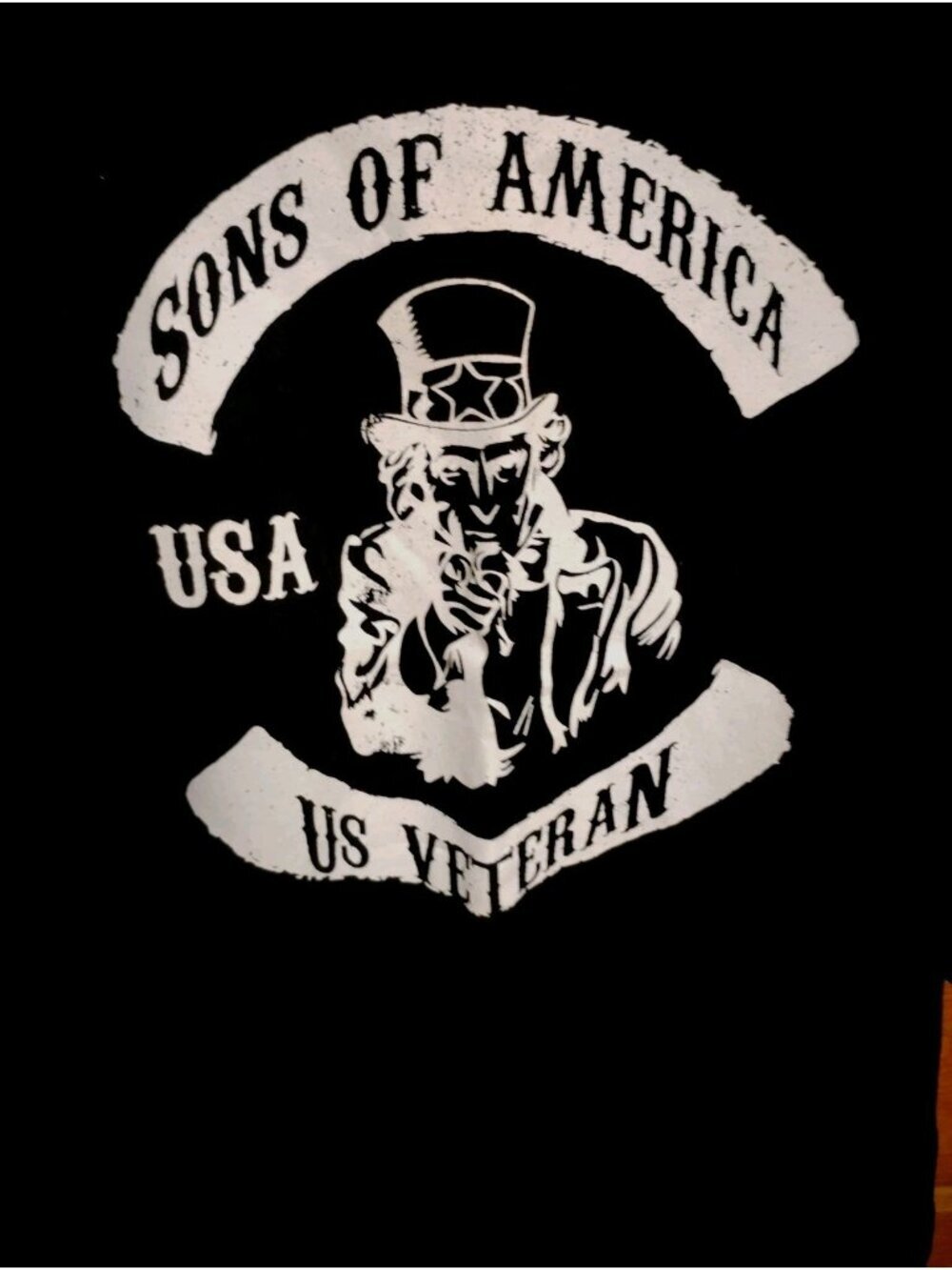 Sons Of America USA T-Shirt Black 3XL Gildan 100% Cotton US Veteran